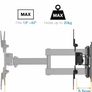 TV Wall Bracket for 13-42 inch TVs, Swivels Tilts TV mount for Flat & Curved TV Image 4