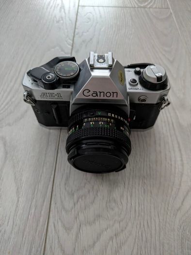 Canon AE-1 Program + Canon FD 50mm f/1.8 Lens  Vintage 35mm Film Camera |