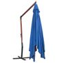 Hanging Garden Parasol with Wooden Pole 400x300 cm Blue Image 5
