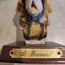 Lovely St. Bernard resin head figurine hand painted. Image 4