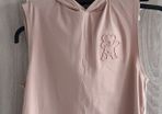 brown hoodie sleevless top fits years 10-12  never worn
