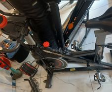 exercise bike , treadmill bench  weights boxing bag