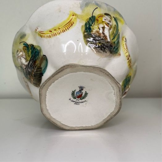 Vintage R. Capodimonte Italy Urn/Vase and Matching Lidded Sugar/Candy Dish