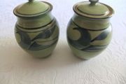 Stoneware Jackson 2 Lidded Jars