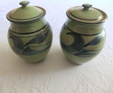 Stoneware Jackson 2 Lidded Jars