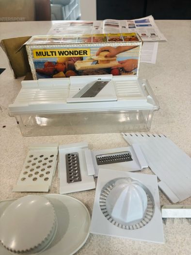 Multi Wonder Slicer Fruit Vegetable Vintage Mandoline Peeler Kitchen Cut Juicer