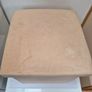 Cream folding storage ottoman Image 4
