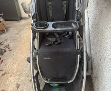 Uppababy Travel system with bassinet, lower & upper adapters, snack tray, cup holder, organiser, hand warmer and foot muffs