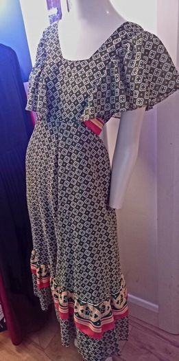 1970s David Silverman Bohemian Hippie Dress