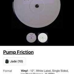 Pulp fiction (pump friction) 12" vinyl drum b bass