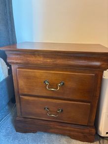 Solid Manufactured wood bedside x 2