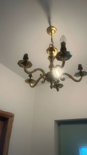 brass chandelier