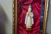 Vintage Child of Prague Framed Wall Shrine