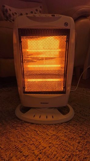 Electric fire halogen heater