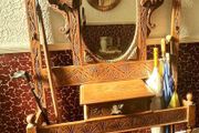 Antique Carved Oak Hallstand.
