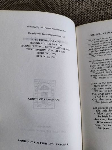 Ghosts of Kilmainham 1981 published by The Trustees Kilmainham Jail in good condition FREE STANDARD POSTAGE INCLUDED
