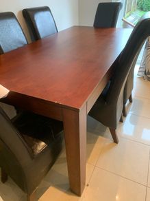 Solid wood - mahogany table & chairs