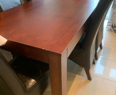 Solid wood - mahogany table & chairs