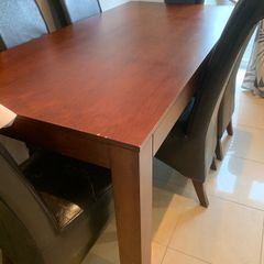 Solid wood - mahogany table & chairs