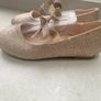Girls glitter shoes gold /champagne colour Image 5