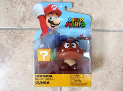 Nintendo 2026 Super Mario - Goomba Figure with Question Block 10cm NEW