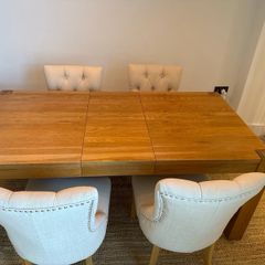Dining Table (solid oak) with 4 chairs