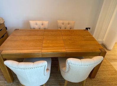 Dining Table (solid oak) with 4 chairs