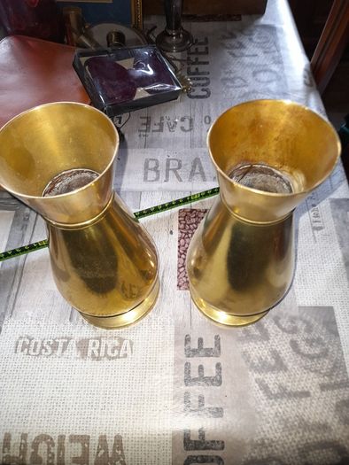 A Beautiful Pair of Old Heavy Brass Vases, Postage Available or Collection on all my items