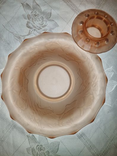 Art Deco Glass Rose Bowl