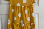 Girls Mustard &amp; White Dress