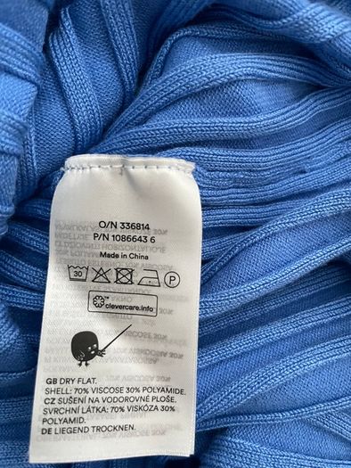Monki Blue Ribbed Knit Midi Dress - New with Tags - Size M