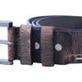 Women Brown Leather Belt Vintage Stitch Detail Genuine Leather Belt for Jeans Casual & Western Style Image 3