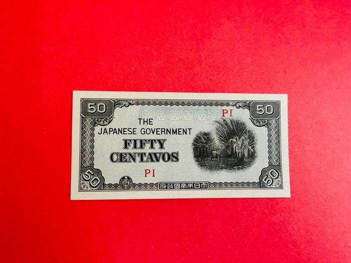 Japanese  Invasion  Money Philippines  50 Centavos    1942. WORLD WAR 11 ( Uncirculated )