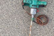 Heavy-Duty 110V Plaster Paddle Mixer  Professional corded paddle mixer with 110V site plug and mixing paddle included