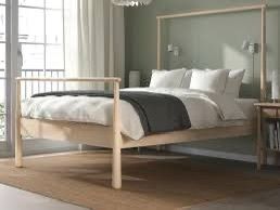 IKEA GJORA Double Bed, Mattress & JYSK Side Lockers