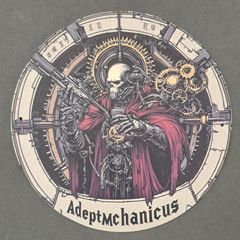 Vintage Style metal sign, WARHAMMER 40K, Adeptus Mechanicus.