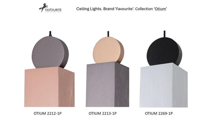 BRAND NEW 3 x Design Metal Ceiling Light Favourite Otium. Models 2212-1P, 2213-1P, 2269-1P
