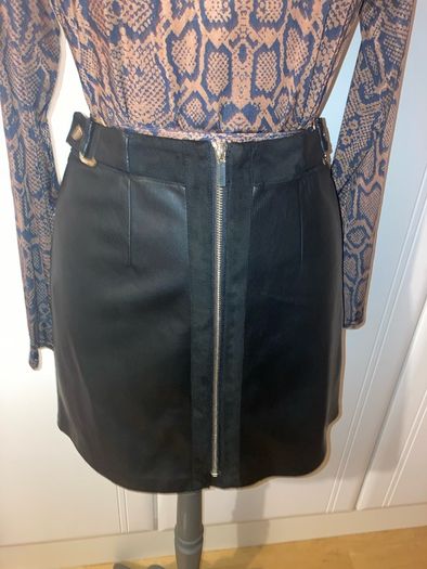River island faux leather skirt