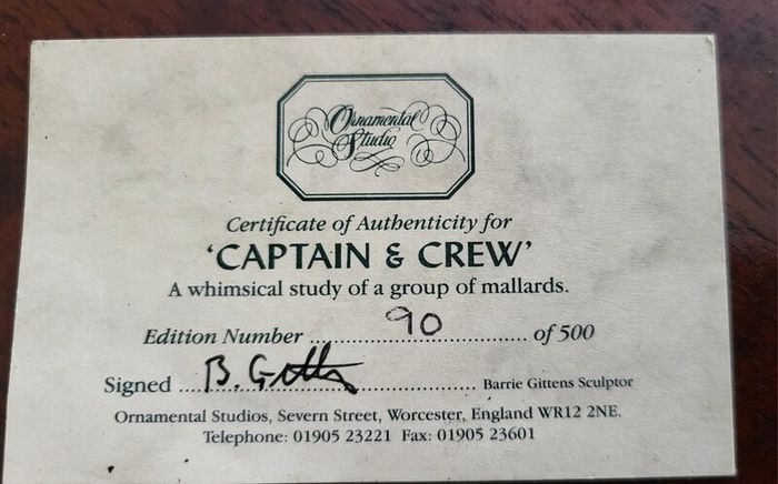 Ltd Edition Royal Worchester Captain & Crew