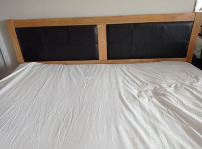 king bed frame light oak