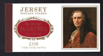 1982 Jersey Historical Links between Jersey and France (The Story of Martell Cognac Commemorative Stamps Booklet Mint Never Hinged (MNH)