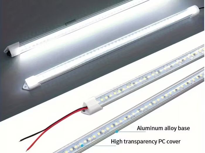 4pcs 12V RV Interior LED Strip Lights, Very Bright with Switch,