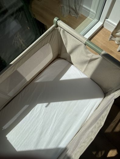 SnuzPod 5 Bedside Crib - Sage - Like New
