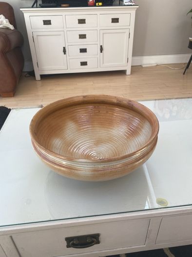 Reduced French Gres Du Marais  stoneware  very large 13 .5 diameter Bowl