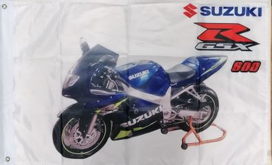 Suzuki GSX-R600 motorcycle flag 3ft x 2ft.