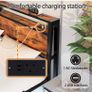 Floating Bed Frame Double Size with Charging Station and LED Lights Image 3