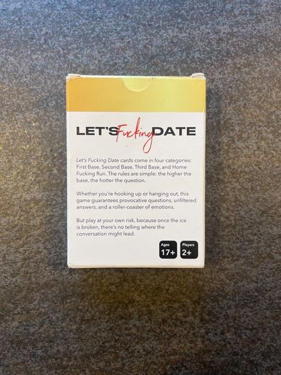 Let's date card game