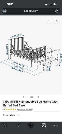 IKEA Minnen extendable toddler bed