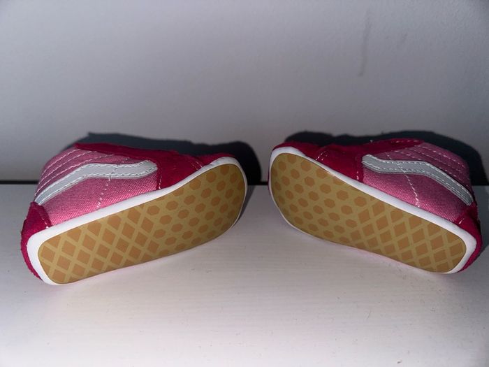 Pink baby Vans crib shoes size 1.5UK