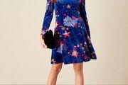 BNWT - Monsoon Valerie Star Print Velvet Dress  UK 12